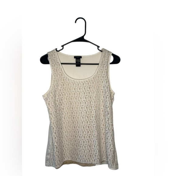 Ann Taylor Cream Crochet Tank Top - Picture 1 of 3
